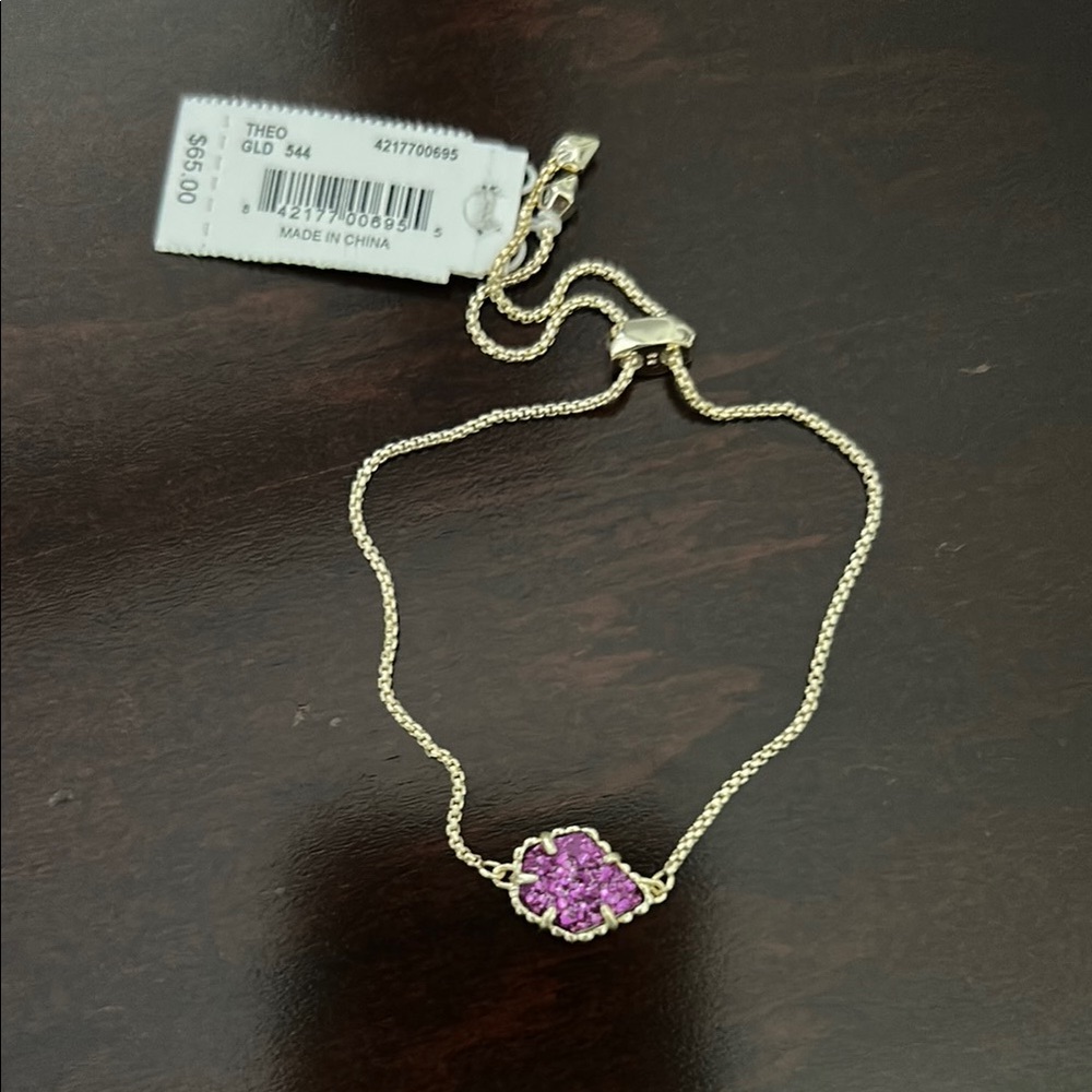Kendra Scott Gold and Purple Bracelet with Geometric Design